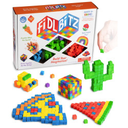 Fidlbitz Deluxe Starter Set - Revolutionary Cubes That Stick Together! Age 3+