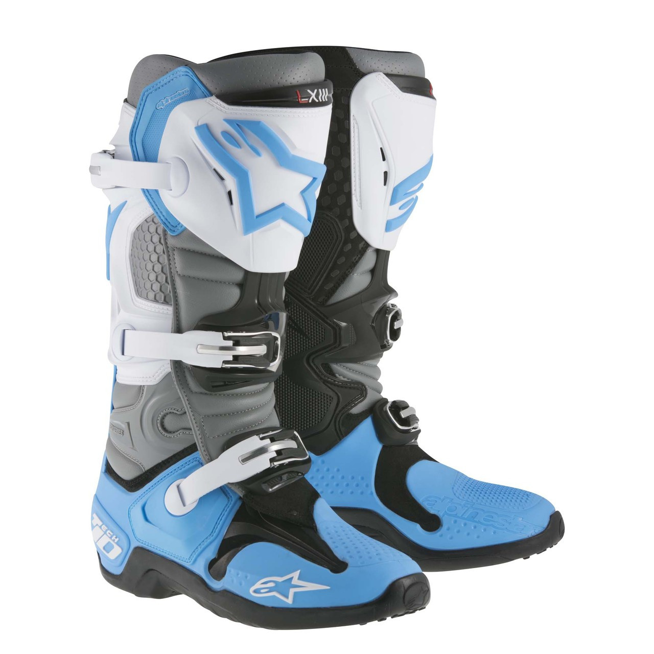blue alpinestars boots