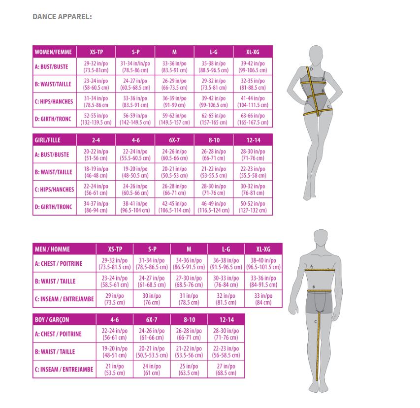 Jerry S Figure Skating Dresses Size Chart