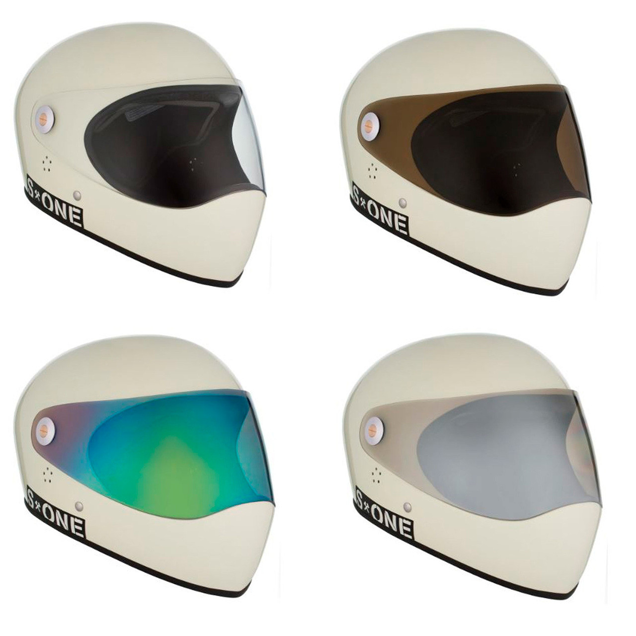 S1 Fullface Lifer Helmet - Moto White Gloss