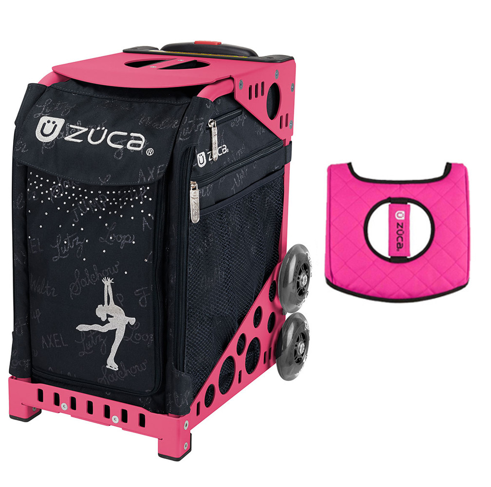 Zuca Sport Bag Gray Frame, Black Ice Queen with Gift Lunchbox and Seat Cover