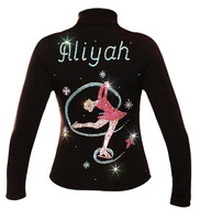 Ice Skating Jacket personalized with Name and Colorful Rhinestone Applique - CJ102