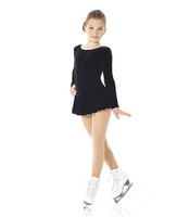 Details about   MONDOR® Polartec® Long Sleeve White Swirls Figure Skating Competition Dress 