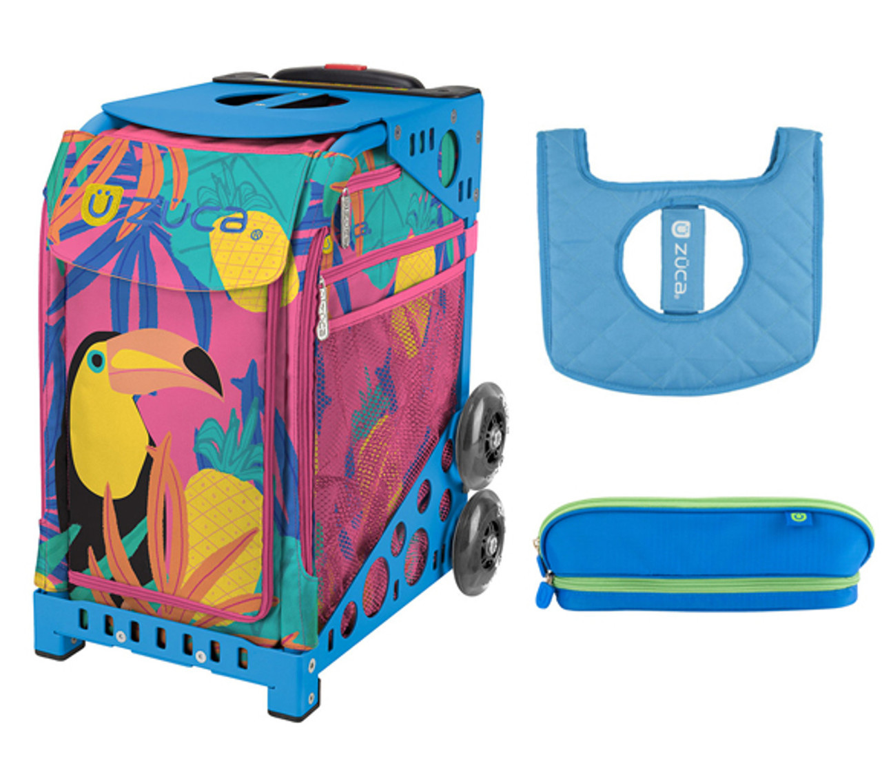 Purple Frame Toucan Dream with Gift Seat Cover and Lunchbox Zuca Sport Bag 