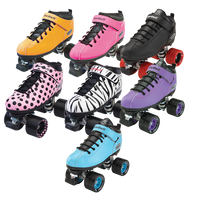 Riedell Quad Roller Skates - Dart- Zebra, Solid Colors