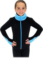 Chloe Noel JS883P Contract Elite Polartec Spiral Fleece Figure Skating Jacket 2nd view