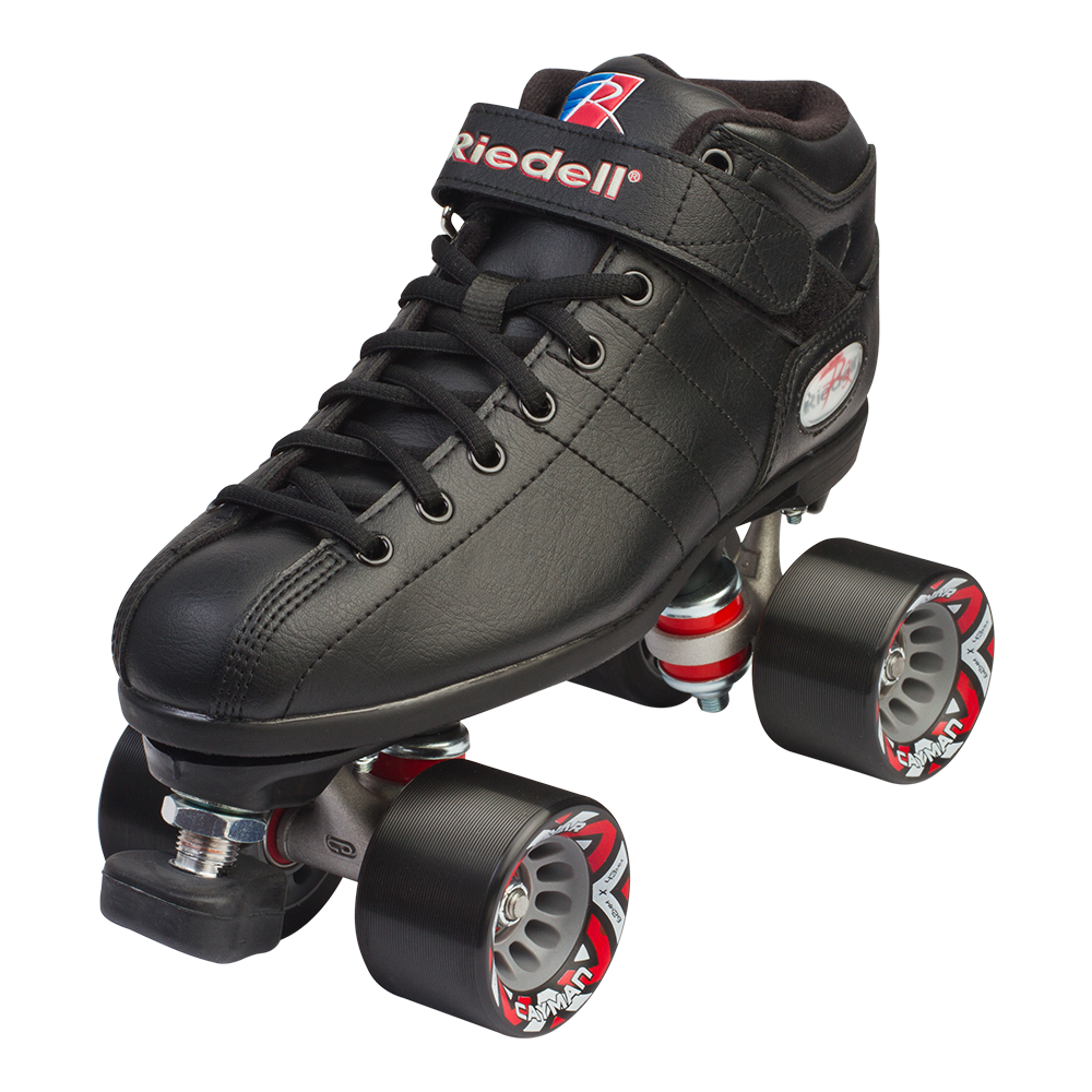 R3 Black or White Riedell Quad Roller Speed Skates 