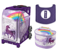 Zuca Sport Bag -Unicorn 2 with Gift Lunchbox and Zuca Seat Cover (Purple Frame)