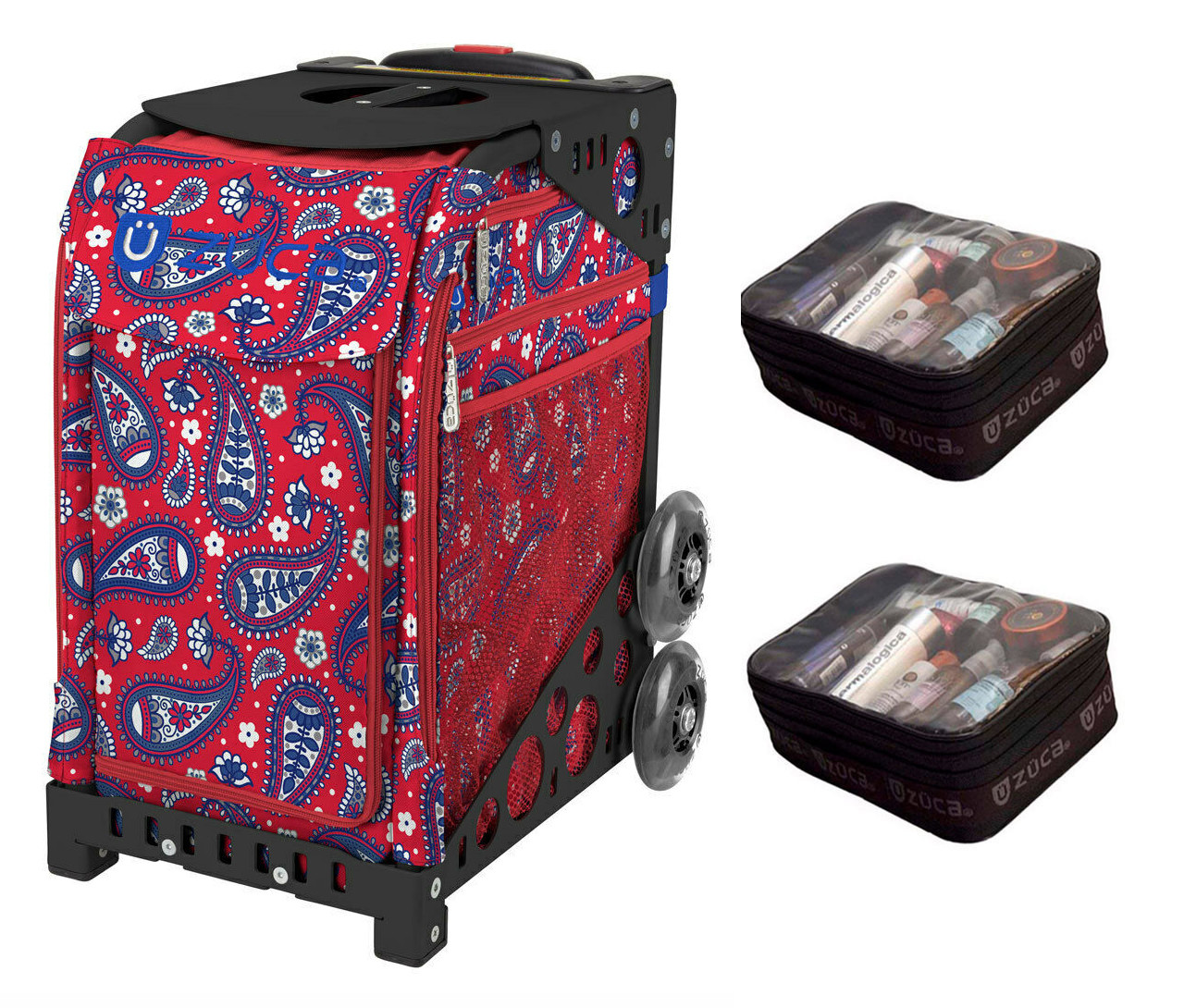 FREE SEAT CUSHION ZUCA Bag KOI Insert /& Blue Frame w//Flashing Wheels