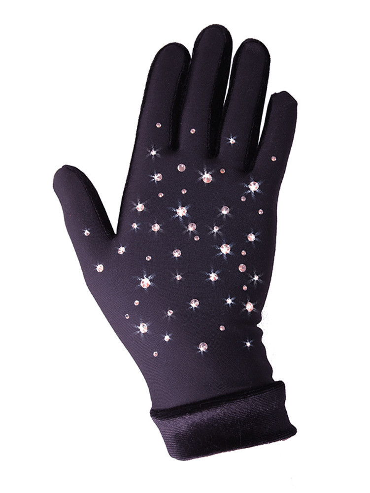 IceDress Thermal Figure Skating Gloves with Velvet Purple