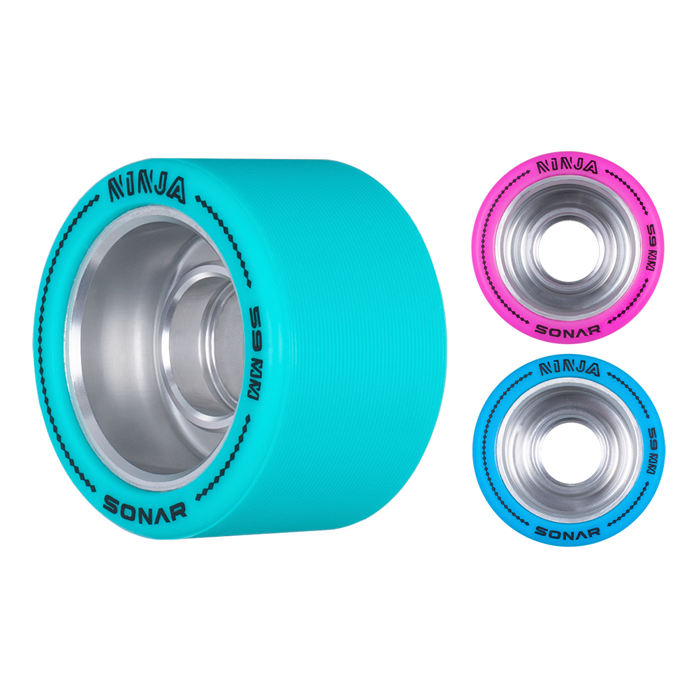 Pink 93A Set of 4 Riedell Skates Radar Halo 59mm x 38mm Indoor Skate Wheels 