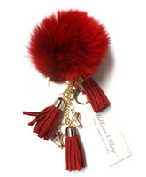 Ice Skating Jewelry - Fluffy & Red Keychain