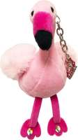 ChloeNoel Cute Animal Key Chain w/ Crystal Skates - Flamingo