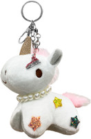 ChloeNoel Cute Animal Key Chain w/ Crystal Skates  - Unicorn (White)