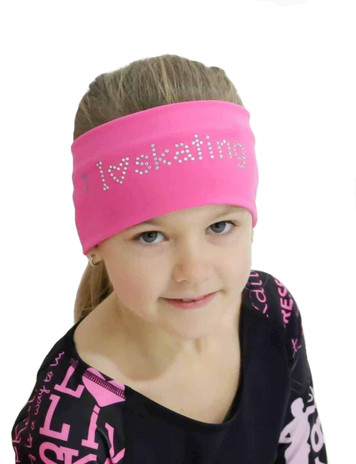 Elite Xpression - I LOVE SKATING Headband - Pink