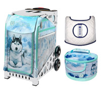Zuca Sport Bag - Husky with Husky Lunchbox and White Seat Cover (White Frame)