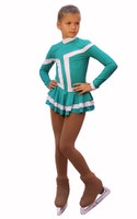 IceDress Figure Skating Outfit - Thermal -Choctaw (Mint with White Line)