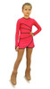 IceDress Figure Skating Dress-Thermal -  Grace (Raspberry with Black Line)