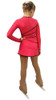 IceDress Figure Skating Dress-Thermal -  Grace (Raspberry with Black Line)