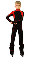 IceDress - Figure Skating Training Overalls -  Axel (Black and Red)