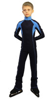 IceDress - Figure Skating Training Overalls -  Axel (Gray and Blue)