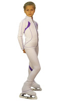 IceDress Figure Skating Pants -Euler (White and Purple)