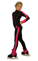 IceDress Figure Skating Jacket -Bracket (Black with Fuchsia Line)