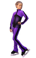 IceDress Figure Skating pants - Jump (Purple with Black stripes)