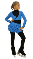 IceDress - Figure Skating Skirt s -  Butterfly (Blue)