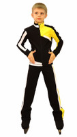IceDress Figure Skating Outfit - Thermal - Crossover for Boys(Black, White and Yellow)