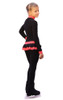 IceDress - Figure Skating Training Overalls  - Valley (Black with Coral)