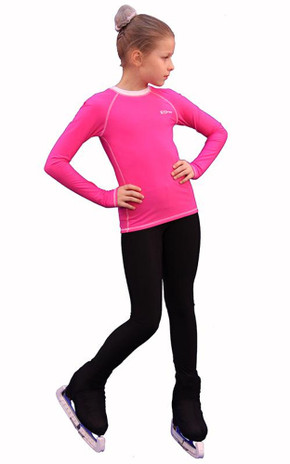 IceDress - Figure Skating Longsleeve (Pink with White)