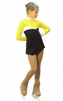 IceDress Figure Skating Dress - Thermal - Todes (Yellow, Black and White)
