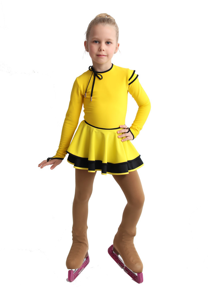 yellow figure skating dress