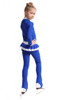 IceDress Figure Skating Overalls - Thermal - Valley (Cornflower with Black)