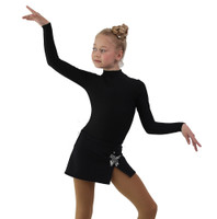 IceDress - Figure Skating Skirts - Rogue (Black with Butterfly )