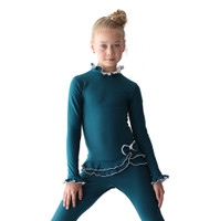 IceDress Figure Skating Outfit - Thermal - Minx (Aquamarine with White)