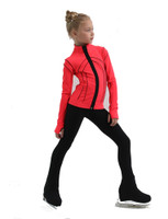 IceDress Figure Skating Jacket - Thermal - Kant (Hot Coral with Black)