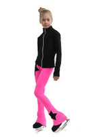 IceDress Figure Skating Pants - Thermal - Disco Dance (Black with Hot Pink)