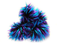 Crazy Fur Soakers - Turquoise, Black and Purple