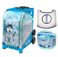 Zuca Sport Bag - Husky with Husky Lunchbox and Ice Garden Seat Cover (Blue Frame)