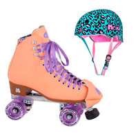 Moxi Combo Set - Beach Bunny Roller Skate (Peach Blanket ) & Helmet (Leo)