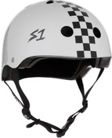 S1 Lifer Helmet - White Gloss w/ Checkers