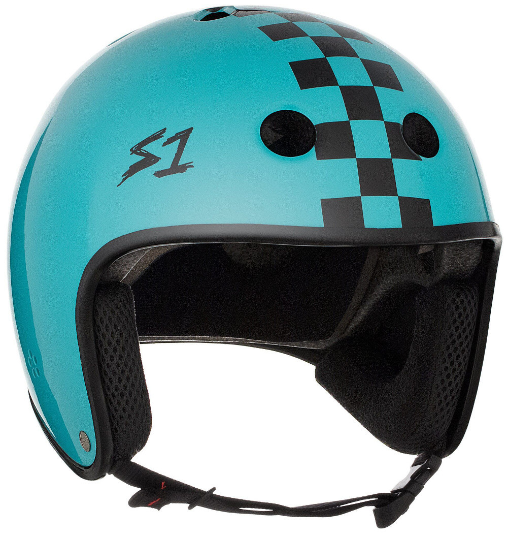 S1 Retro Lifer Helmet - Lagoon Gloss w/ Checkers