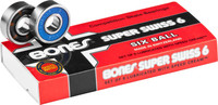 Bones Super Swiss 6 Skateboard Bearings (8 Pack)