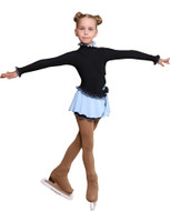 IceDress Figure Skating Dress - Thermal - Dragonfly (Black with Pale Blue)