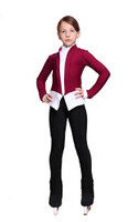 IceDress Figure Skating Jacket - Thermal - Benefit (Marsala with White and Black)