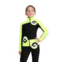 IceDress Figure Skating Pants - Thermal - Bubble Gum (Black, Fluorescent  Lime)