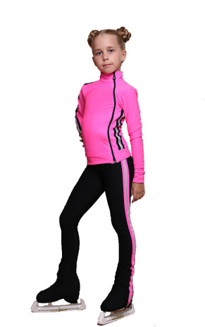 IceDress Figure Skating Pants - Thermal - Olympus (Hot Pink and Black)