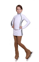 IceDress Figure Skating Outfit with Skirt - Thermal - Olympus (White with Black lamps)